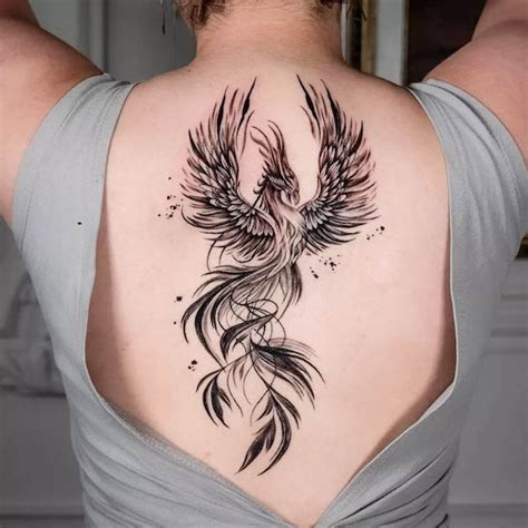 phoenix tattoos|phoenix back tattoo female.